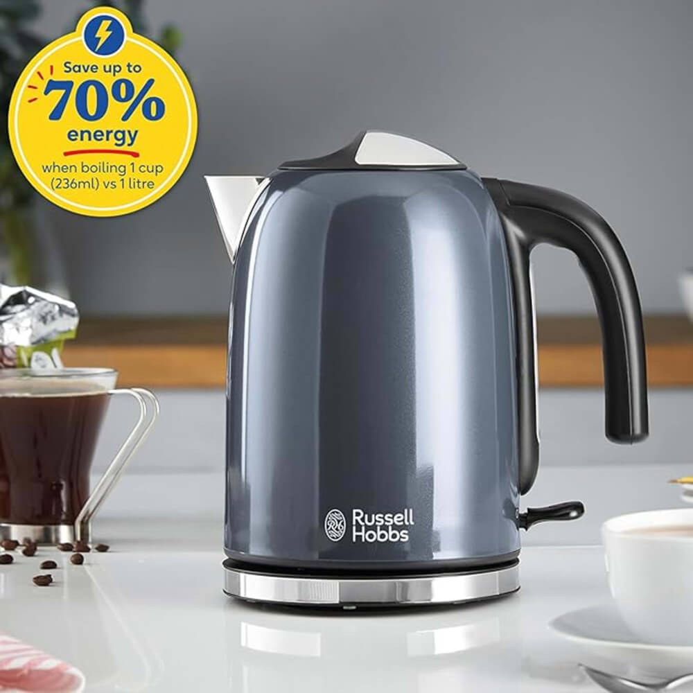 Russell Hobbs Classic Grey Stainless Steel Kettle | Jarrolds, Norwich